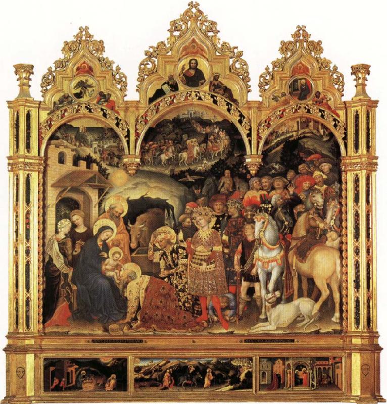 Gentile da Fabriano Adoration of the Magi and Other Scenes Spain oil painting art